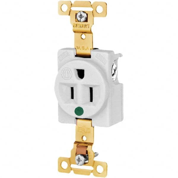 Bryant Electric - Straight Blade Receptacles Receptacle Type: Single Receptacle Grade: Hospital - All Tool & Supply