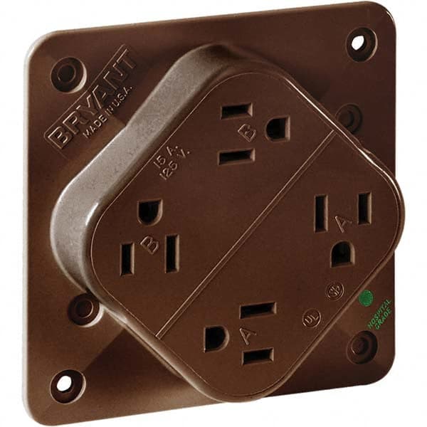 Bryant Electric - Straight Blade Receptacles Receptacle Type: Fourplex Receptacle Grade: Hospital - All Tool & Supply