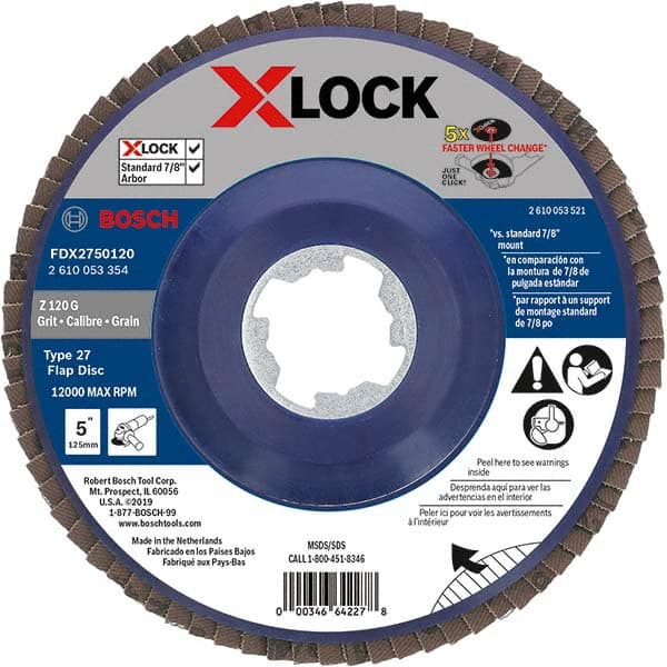 Bosch - Flap Discs Abrasive Type: Coated Flap Disc Type: Type 27 - All Tool & Supply