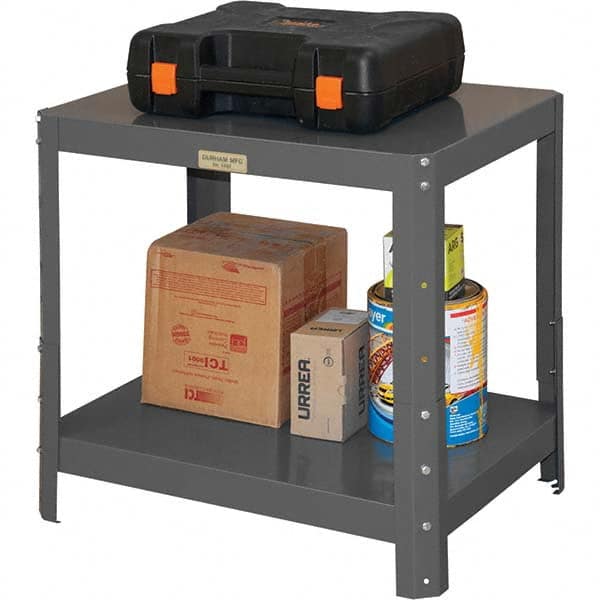 Durham - Stationary Work Benches, Tables Type: Machine Work Table Top Material: 16 Gauge Steel - All Tool & Supply