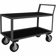 Instrument Utility Cart: Gray Gray, Pneumatic Casters, 2 Shelves