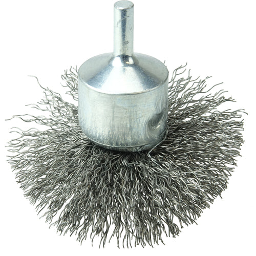 3″ Circular Flared Crimped Wire End Brush, .014″ Steel Fill - All Tool & Supply