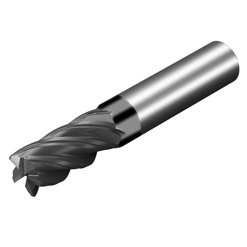 Sandvik Coromant - 1/8" Diam 5 Flute Solid Carbide 0.03" Corner Radius End Mill - Exact Industrial Supply