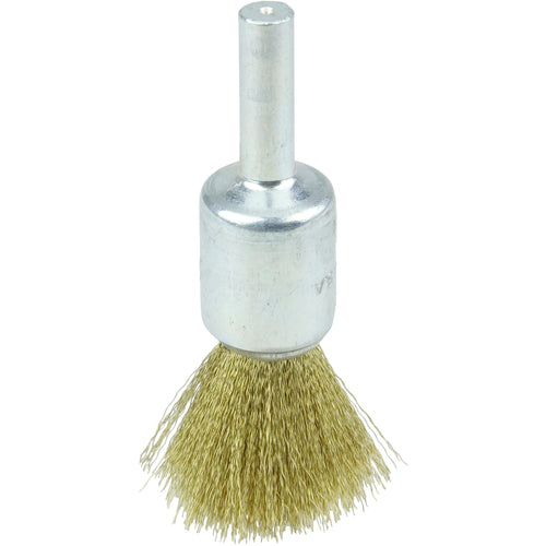 1/2″ Crimped Wire End Brush-0.005″ Brass - Non-Sparking Wire Wheel