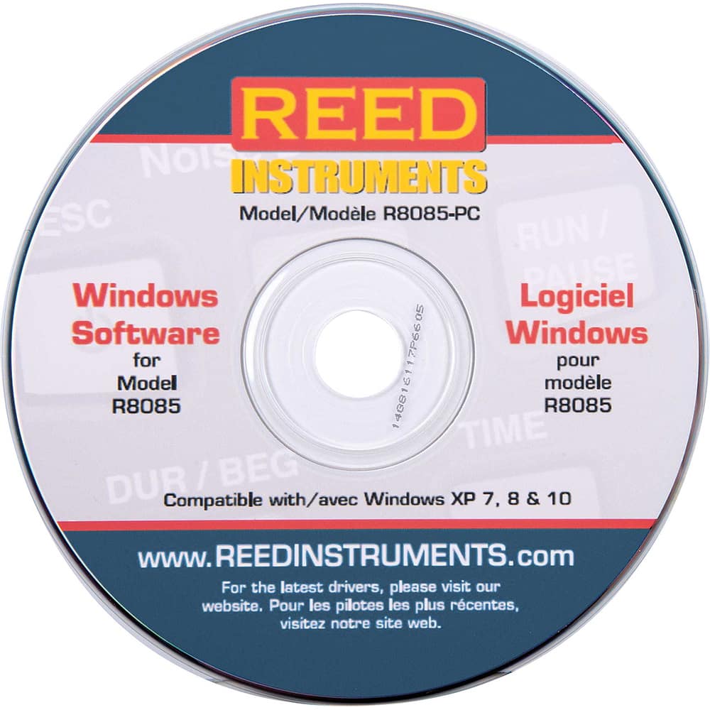 REED Instruments - Sound Meter Accessories; Type: Software ; For Use With: REED R8085 Noise Dosimeter - Exact Industrial Supply