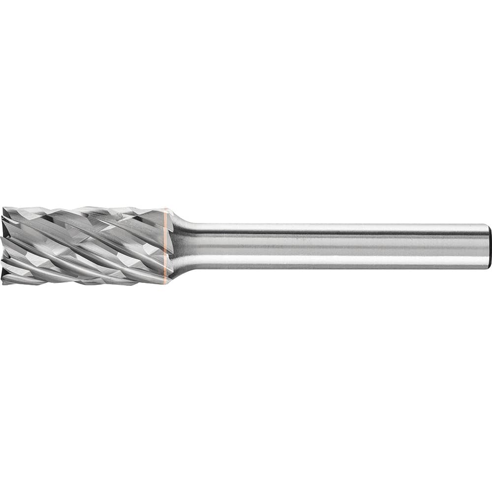 PFERD - SA-3, 3/8" Cut Diam, 1/4" Shank Diam, Carbide End Cut Diamond Cut Cylinder Burr - Exact Industrial Supply