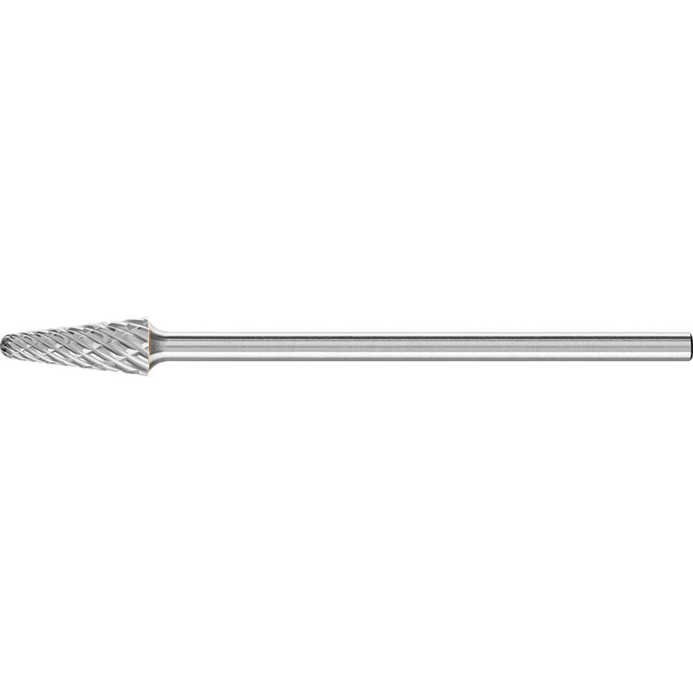 PFERD - SL-4L6, 1/2" Cut Diam, 1/4" Shank Diam, Carbide End Cut Tree with Radius End Burr - Exact Industrial Supply