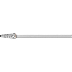 PFERD - SL-4L6, 1/2" Cut Diam, 1/4" Shank Diam, Carbide End Cut Tree with Radius End Burr - Exact Industrial Supply