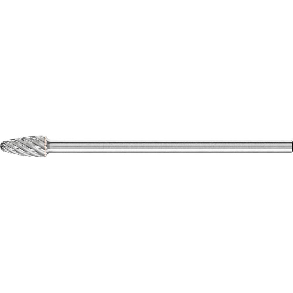 PFERD - SF-3L6, 3/8" Cut Diam, 1/4" Shank Diam, Carbide End Cut Tree with Radius End Burr - Exact Industrial Supply