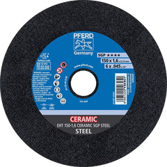 PFERD - Cutoff Wheels; Tool Compatibility: Angle Grinder ; Wheel Diameter (Inch): 6 ; Wheel Thickness (Inch): 0.0450 ; Abrasive Material: Ceramic Oxide ; Maximum RPM: 10200.000 ; Grit: 46 - Exact Industrial Supply