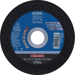 PFERD - Cutoff Wheels; Tool Compatibility: Angle Grinder ; Wheel Diameter (Inch): 5 ; Wheel Thickness (Inch): 0.0450 ; Abrasive Material: Ceramic Oxide ; Maximum RPM: 12200.000 ; Grit: 46 - Exact Industrial Supply