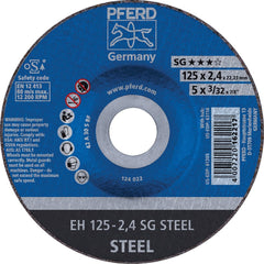 PFERD - Depressed-Center Wheels; Hole Size (Inch): 7/8 ; Connector Type: Arbor ; Wheel Type Number: Type 27 ; Abrasive Material: Aluminum Oxide ; Maximum RPM: 12200.000 ; Grit: 46 - Exact Industrial Supply