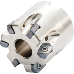 Kyocera - Indexable High-Feed Face Mills; Cutting Diameter (mm): 69.00 ; Maximum Depth of Cut (mm): 2.50 ; Arbor Hole Diameter (mm): 27.00 ; Overall Height (mm): 63.00000 ; Series: MFH ; Cutter Style: MFH - Exact Industrial Supply