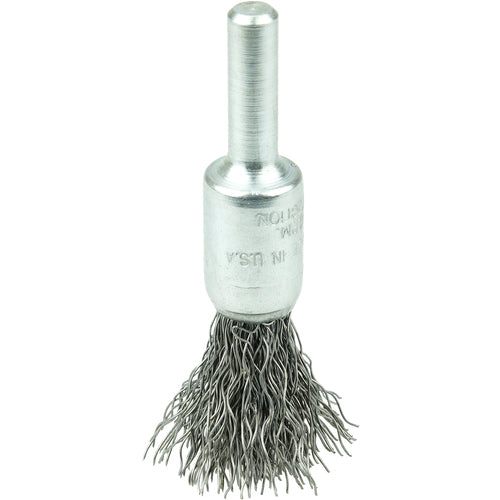 3/8″ Steel Fill Crimped Wire End Brush, .0118″ Steel Fill - All Tool & Supply