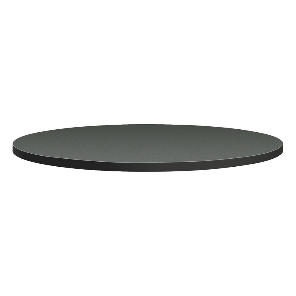 Hon - Stationary Tables; Type: Table Top ; Material: High-Pressure Laminate ; Color: Charcoal ; Diameter (Inch): 36 ; Height (Inch): 1-1/8 ; Width (Inch): 36 - Exact Industrial Supply