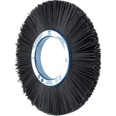 PFERD - Wheel Brushes; Outside Diameter (Inch): 14 ; Wire Type: Rectangular ; Fill Material: Nylon; Silicon Carbide ; Trim Length (Inch): 3-1/2 ; Filament Wire Diameter Range: 0.0300 & Above ; Maximum RPM: 1800.000 - Exact Industrial Supply