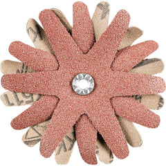 PFERD - Sanding Stars; Abrasive Type: Coated ; Abrasive Material: Aluminum Oxide ; Star Diameter (Inch): 3-1/2 ; Grit: 60 ; Grade: Coarse ; Connector Type: Arbor - Exact Industrial Supply