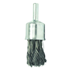 1/2″ Diameter - Knot Type Steel Wire End Brush - All Tool & Supply