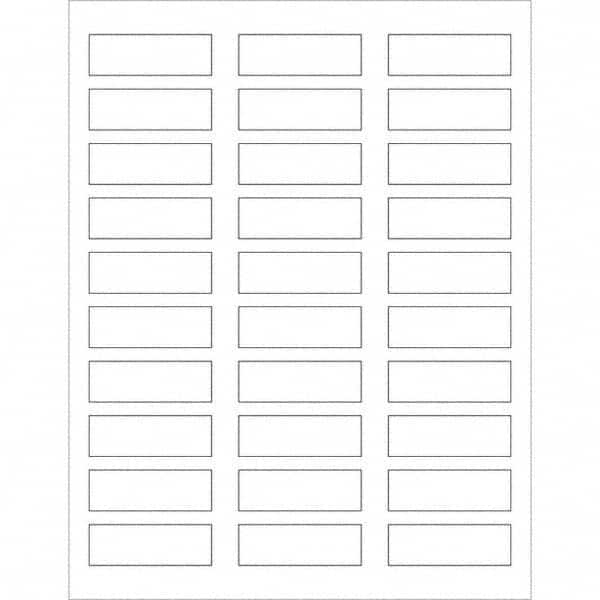 Tape Logic - Pack of (30), 100 Sheet 2-1/4" x 3/4" White Permanent Acrylic Laser Labels - All Tool & Supply