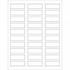 Tape Logic - Pack of (30), 100 Sheet 2-1/4" x 3/4" White Permanent Acrylic Laser Labels - All Tool & Supply