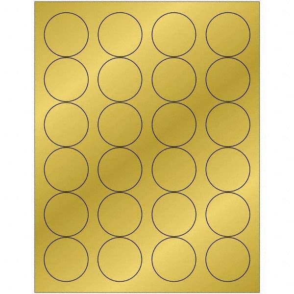 Tape Logic - Pack of (24), 100 Sheet 1.66" x 1-21/32" Gold Permanent Acrylic Laser Labels - All Tool & Supply