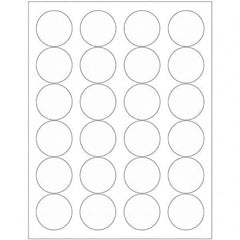 Tape Logic - Pack of (24), 100 Sheet 1.66" x 1-21/32" Clear Permanent Acrylic Laser Labels - All Tool & Supply