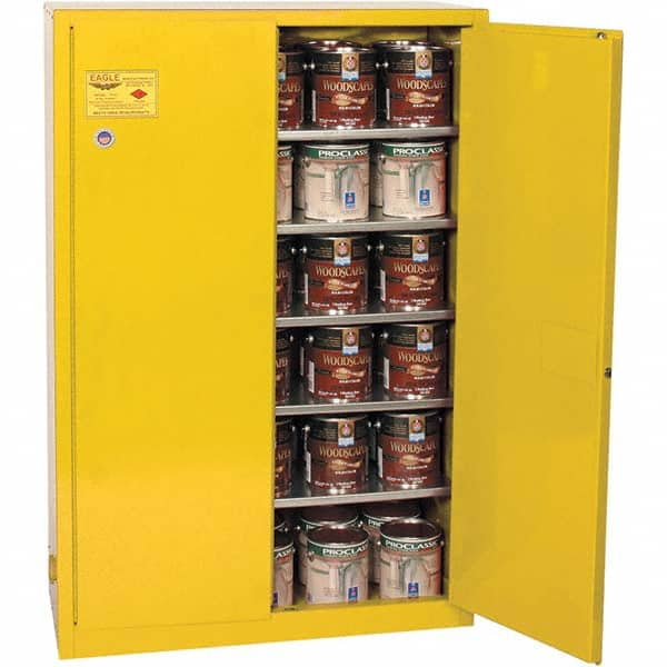 Eagle - Safety Cabinets Hazardous Chemical Type: Flammable and Combustible Liquids Color: Yellow - All Tool & Supply