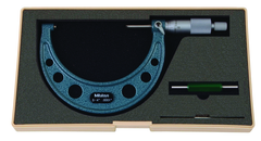 3 - 4'' Measuring Range - .0001 Graduation - Ratchet Thimble - Carbide Face - Outside Micrometer - All Tool & Supply