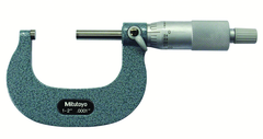 1 - 2'' Measuring Range - .0001 Graduation - Ratchet Thimble - Carbide Face - Outside Micrometer - All Tool & Supply