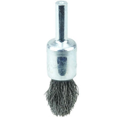 1/2″ Controlled Flare Crimped Wire End Brush, .0104″ Steel Fill - All Tool & Supply