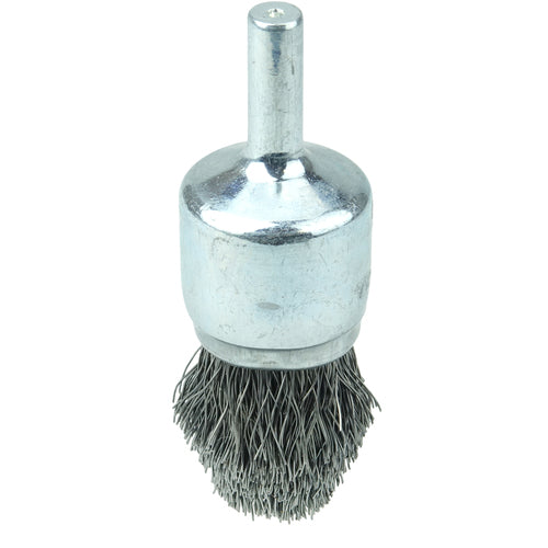 3/4″ Controlled Flare Crimped Wire End Brush, .0104″ Steel Fill - All Tool & Supply