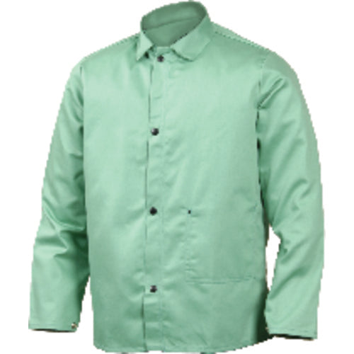 Large - Green Flame Retardant 9 oz Cotton Jackets - Jackets are 30″ long - All Tool & Supply