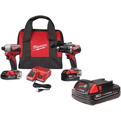 Milwaukee Tool - Cordless Tool Combination Kits Voltage: 18 Tools: 1/2" Brushless Compact Drill/Driver, 1/4" Brushless Compact Impact Driver - All Tool & Supply