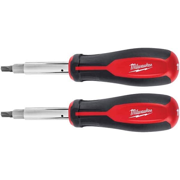 Milwaukee Tool - Bit Screwdrivers Type: 11-in-1 Screwdriver Tip Type: Nut Driver; Philips; Slotted - All Tool & Supply