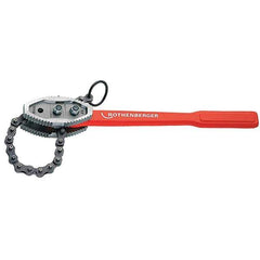 Rothenberger - 64" Max Pipe Capacity, 57" Long, Chain Tong Wrench - 12" Actual OD, 63-1/2" Handle Length - All Tool & Supply