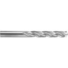 ‎33/64″ Dia. × 0.5156″ Shank × 3″ Flute Length × 4-3/4″ OAL, 5xD, 150°, TA, 3 Flute, External, Round Solid Carbide Drill - Exact Industrial Supply