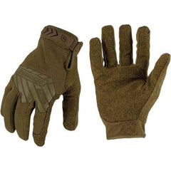 ironCLAD - Size S (7) Synthetic Leather Work Gloves - For Mechanic's & Lifting, Uncoated, Hook & Loop Cuff, Full Fingered, Coyote, Paired - All Tool & Supply