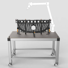 Renishaw - CMM Fixtures; Type: Metrology Tables ; Plate Design: Table ; Length (mm): 1500.00 ; Width (mm): 900 ; Material: Aluminum ; Thread Size: M6 - Exact Industrial Supply