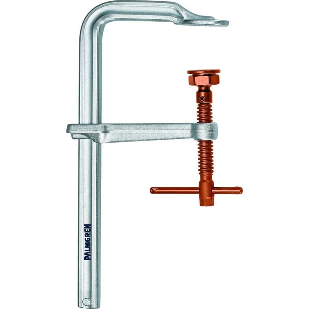 Palmgren - Sliding Arm Clamps; Clamp Type: Heavy-Duty F Clamp ; Maximum Capacity (mm): 24.000 ; Throat Depth (Inch): 6-7/8 ; Handle Style: T-Handle ; Frame Material: Steel ; Clamping Pressure (Lb.): 5000.00 - Exact Industrial Supply