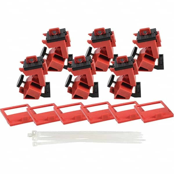 Brady - Pack of 6 Single-Pole Circuit Breaker Lockouts - All Tool & Supply