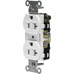 Hubbell Wiring Device-Kellems - 125V 20A NEMA 5-20R Commercial Grade White Straight Blade Duplex Receptacle - All Tool & Supply