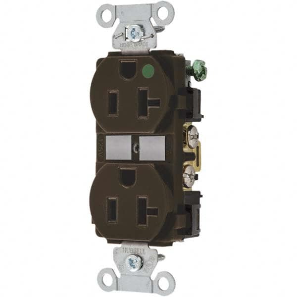 Hubbell Wiring Device-Kellems - 125V 20A NEMA 6-20R Hospital Grade White Straight Blade Duplex Receptacle - All Tool & Supply