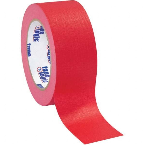 Tape Logic - Pack of (12), 60 Yd Rolls 2" Red Crepe Paper Masking Tape - All Tool & Supply