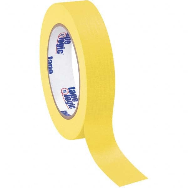 Tape Logic - Pack of (12), 60 Yd Rolls 1" Yellow Crepe Paper Masking Tape - All Tool & Supply