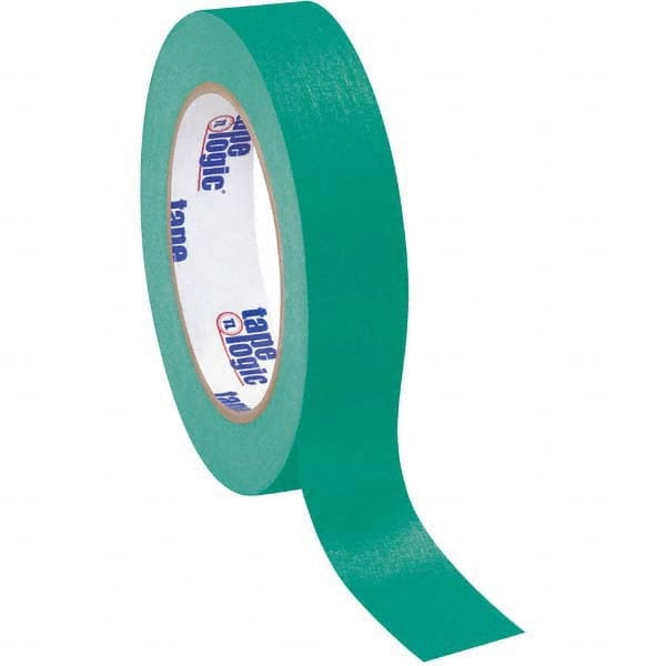 Tape Logic - Pack of (12), 60 Yd Rolls 1" Dark Green Crepe Paper Masking Tape - All Tool & Supply