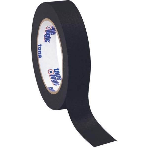 Tape Logic - Pack of (12), 60 Yd Rolls 1" Black Crepe Paper Masking Tape - All Tool & Supply