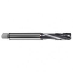 M6x1.0 4HX 3-Flute Cobalt Semi-Bottoming 15 degree Spiral Flute Tap-TiCN - All Tool & Supply