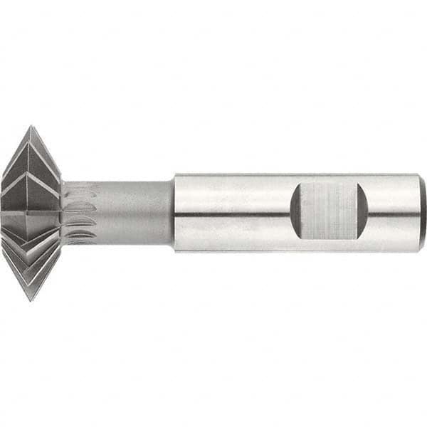 Keo - 1-1/2° 1-1/2" Cut Diam, 1/2" Cut Width, 5/8" Shank, High Speed Steel Double-Angle Cutter - Exact Industrial Supply