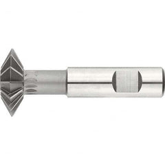 Keo - 1-3/8° 1-3/8" Cut Diam, 7/16" Cut Width, 5/8" Shank, High Speed Steel Double-Angle Cutter - Exact Industrial Supply