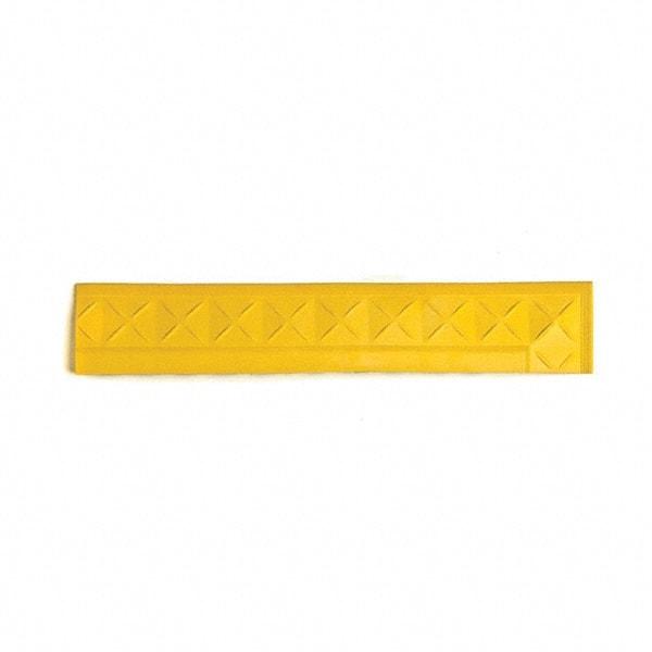 Ergo Advantage - 22" Long x 4" Wide x 1" Thick, Anti-Fatigue Modular Matting Anti-Fatigue Flooring - Female, 1 Interlocking Side, Yellow, For Dry Areas - All Tool & Supply